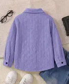 Self Design Cotton Blend Long Sleeve Polo for Boys 