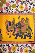 Jaipuri Cotton Single Bedsheet with 1 Pillow Covers | 58x80 Inch | Folks | Traditional Rajasthani Print