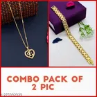 Alloy Pendant with Chain & Bracelet for Women 