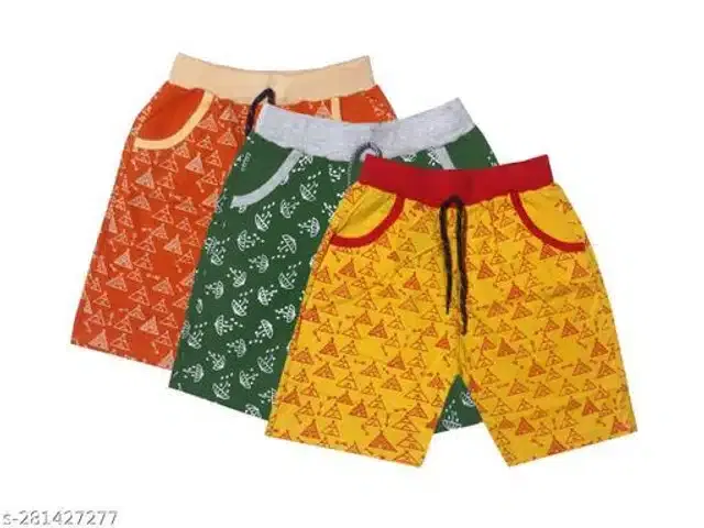 Shorts for Boys (Multicolor, 6-7 Years) (Pack of 3)
