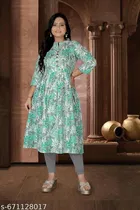 Floral Printed Cotton Kurti for Women, Pack of 2 