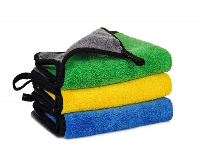 Microfiber Car Cloth & Towels (Multicolour, 30x40 cm) (Pack of 3)