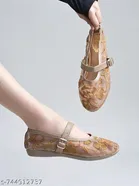 Shoetopia Brown Ballerinas 