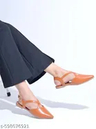 Solid Synthetic Comfort Pointed Toe Ballerinas 