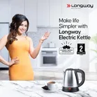 Longway Kestro 1500 W with Stainless Steel Body for Boiling Electric Kettle  