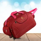 Polyester 60 L Solid Color Duffel Trolley Bag with Wheels 