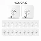 Plastic Wall Hooks, Transparent 
