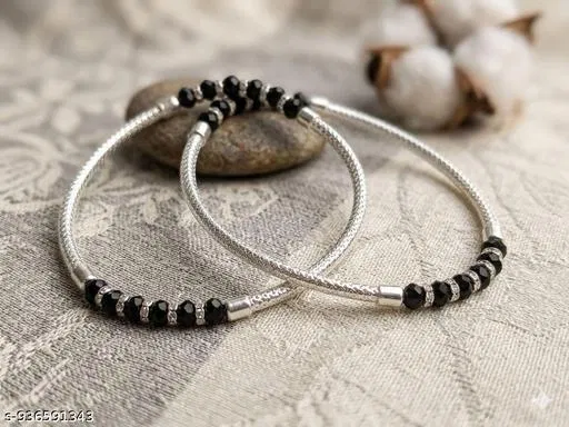 Elegant Anklets for Women (Silver, Free Size)