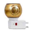 Glass Electric Camphor Diffuser & Ganesh Ji Om Aroma Burner Night Lamp and Wooden swastik Kapoor Dani 