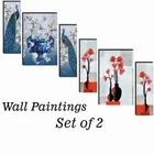 MDF 2 Pcs Designer Wall Painting for Home & Office 