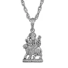 Silver Sherawali MATA Durga Pendant Locket Jewellery for Men and Women 
