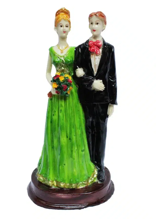 Polyresin Loving Couple Showpiece (Multicolor, 22 cm)