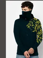 Hooded Printed Full Sleeves T-shirt for Men 
