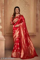 Banarasi Silk Zari Woven Saree for Women 