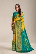 Moss Chiffon Printed Saree for Women 