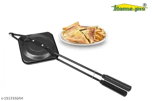 Non Sick Aluminium Gas Toaster Sandwich Maker | Toast, Black, Pack of 1