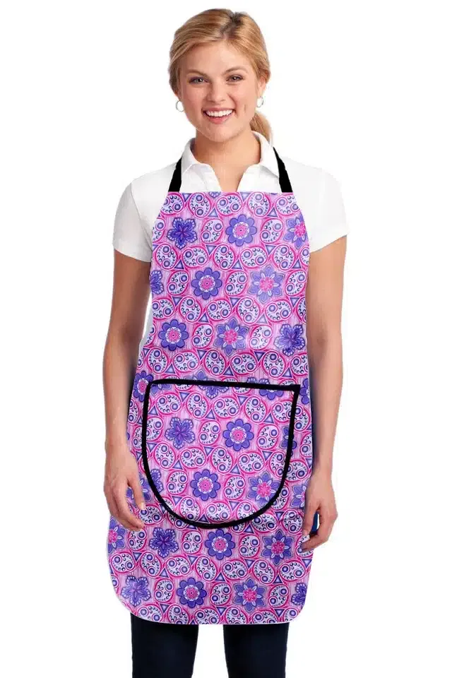 PVC Printed Kitchen Apron (Multicolor)