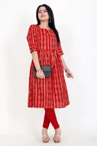 A-Line Crepe Kurti for Women 