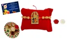 Metal Rakhi with 4.5 Inch Plate & Greeting card, Roli 