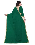 Lycra Blend Solid Saree for Women 