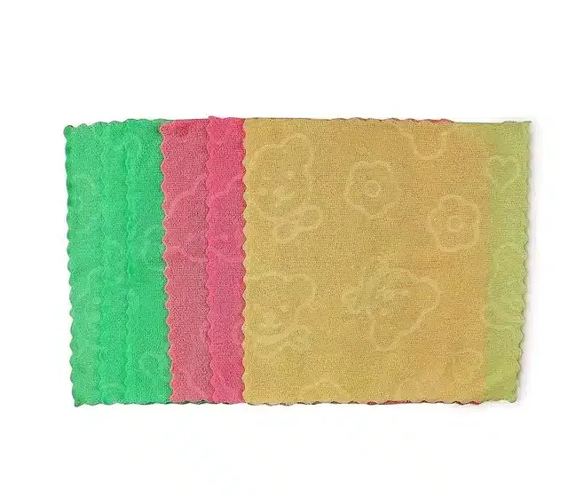 Cotton Blend Handkerchief for Women and Girls (Multicolor, Pack of 4)
