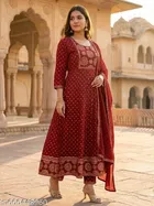 Embroidered Rayon Kurta Set for Women 