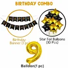 9th Happy Birthday Balloon Decoration Kit, Black, Set of 1