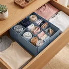 Wardrobe Clothes Organizer, Nonwoven Fabric Durable with 8 Grids partition 32*15*10cm