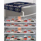 PVC Waterproof Fridge Top Cover with 4 Pcs Shelf Mats 