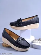 Shoetopia Solid Loafers for Women 