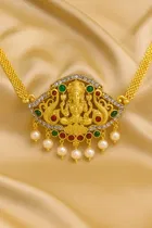 Gold Plated Kundan Choker with Earrings Set 