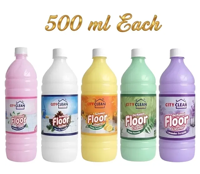 City Clean Phenyl (Pine,Jasmine,Citrus, Neem & Lavendar) 500ml Each