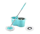 Self Spin Bucket Mop with 2 Refills (Green, Set of 1)