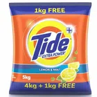 Tide Plus Double Power Lemon & Mint Detergent Powder 4 kg + 1 kg Free