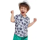 Cotton Blend Printed Shirt For Boys, Blue 