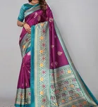 Art Silk Printed Saree for Women 