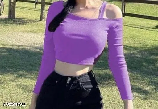 Ladies Top & Bottom Set for Women (Lavender, M)