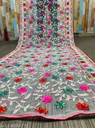 Embroidered Jaipuri Net with Aari Work Sewing & Embroidery 