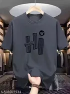 Polyester Printed Half Sleeves T-Shirt for Men 
