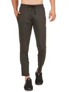 Lycra Solid Trackpant for Men (Olive, S)