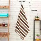 Safina Stripe Brown Bath Towel 68x135 cm Pack of 1
