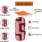 PVC Printed Fridge Top Cover with 3 Pcs Shelf Mats & Handle Cover 