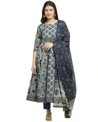 Cotton Cambric Printed Kurta Set with Dupatta 