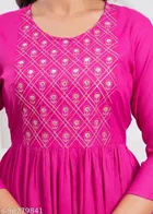 Rayon Kurti for Women, Pink 