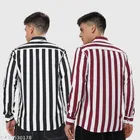 Cotton Blend Striped Shirts for Men, Multicolor 