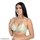 Cotton Blend Printed Padded Bra for Women 