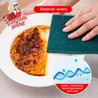 Captain Shine Green Scrub Pad, 12.5 x 10cm [6 Pieces]-Large