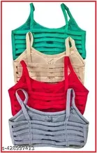 Cotton Solid Bras for Women, Assorted, Pack of 4 