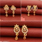 Gold-Plated Earrings/Studs/Bali Combo For Women'S/Girls