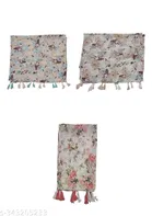 Chiffon Printed Scarves for Women, Multicolor, Pack of 3